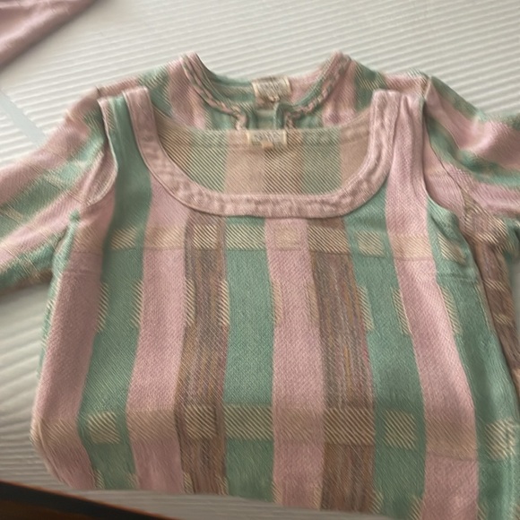 Vtg 90's  3 piece set  ZONDA NELLIS   Shell Top script Blouse S - Picture 5 of 11